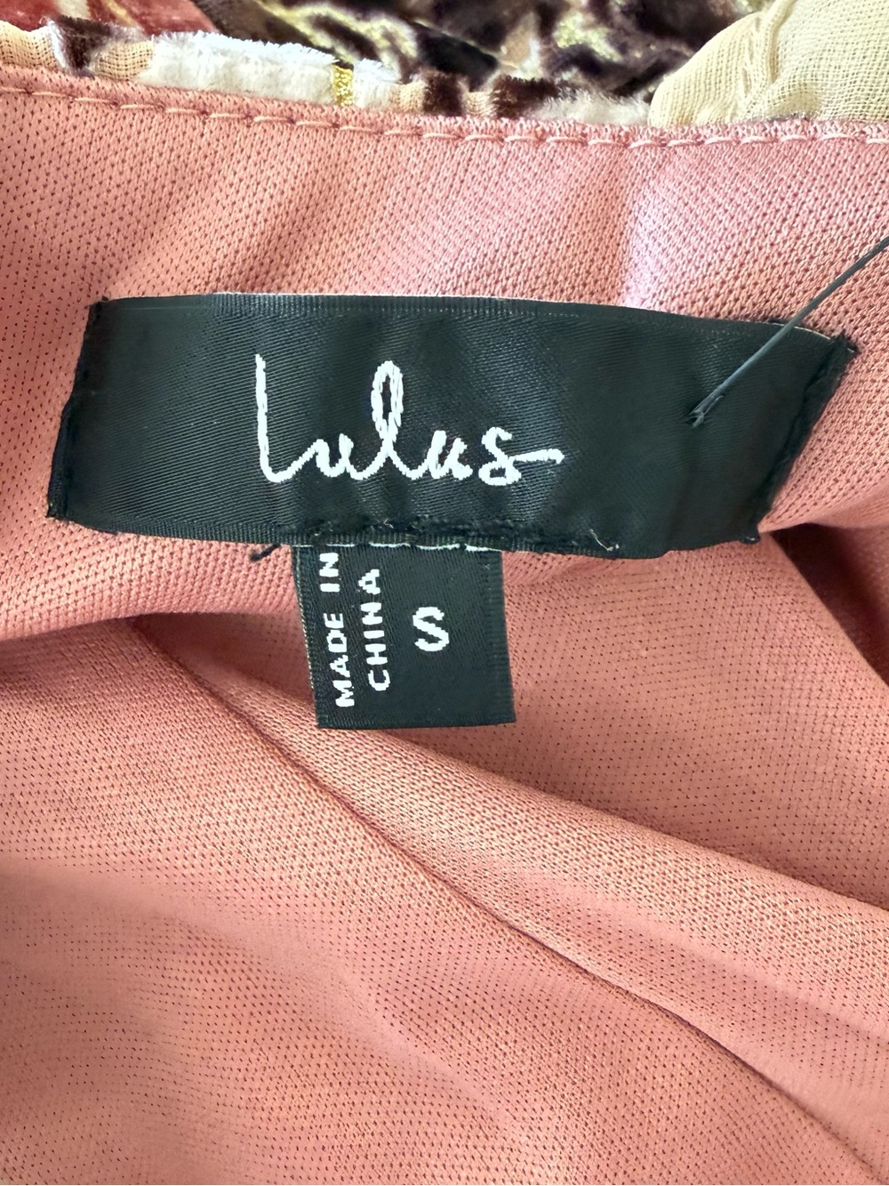 NWT Lulus Composed Beauty Blush Pink Burnout Velvet Floral Midi Dress Size Small - Picture 9 of 9
